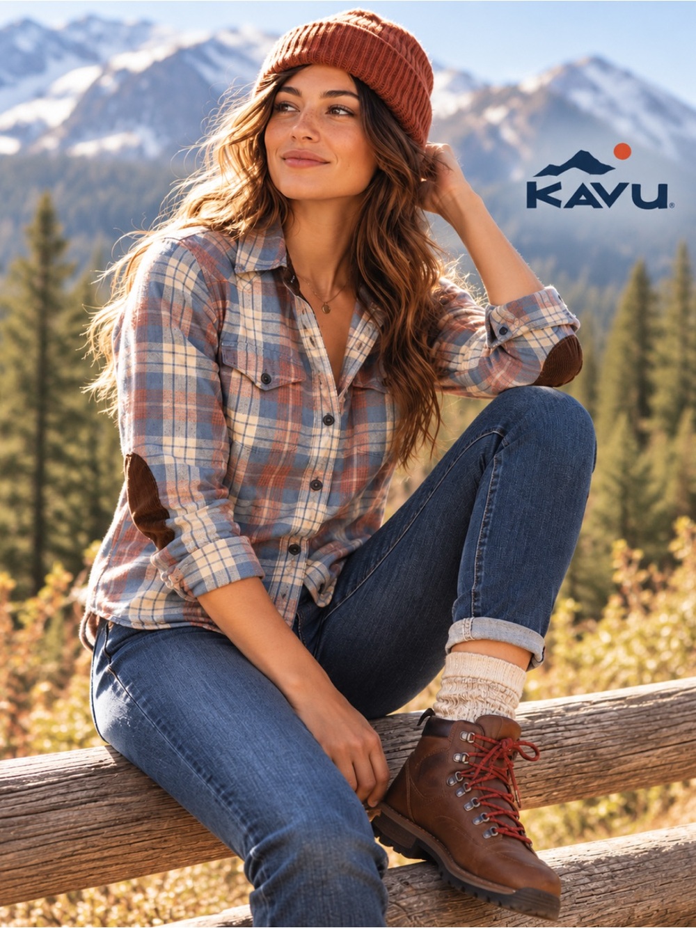 KAVU High Horizon Flannel Shirt Women’s XS